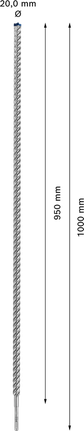 EXPERT SDS plus-7X 해머 드릴 비트 20 x 950 x 1000mm EXPERT SDS plus-7X 해머 드릴 비트 20 x 950 x 1000mm